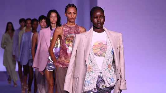 Models walking the runway at NYFW via Slaven Vlasic/Getty Images