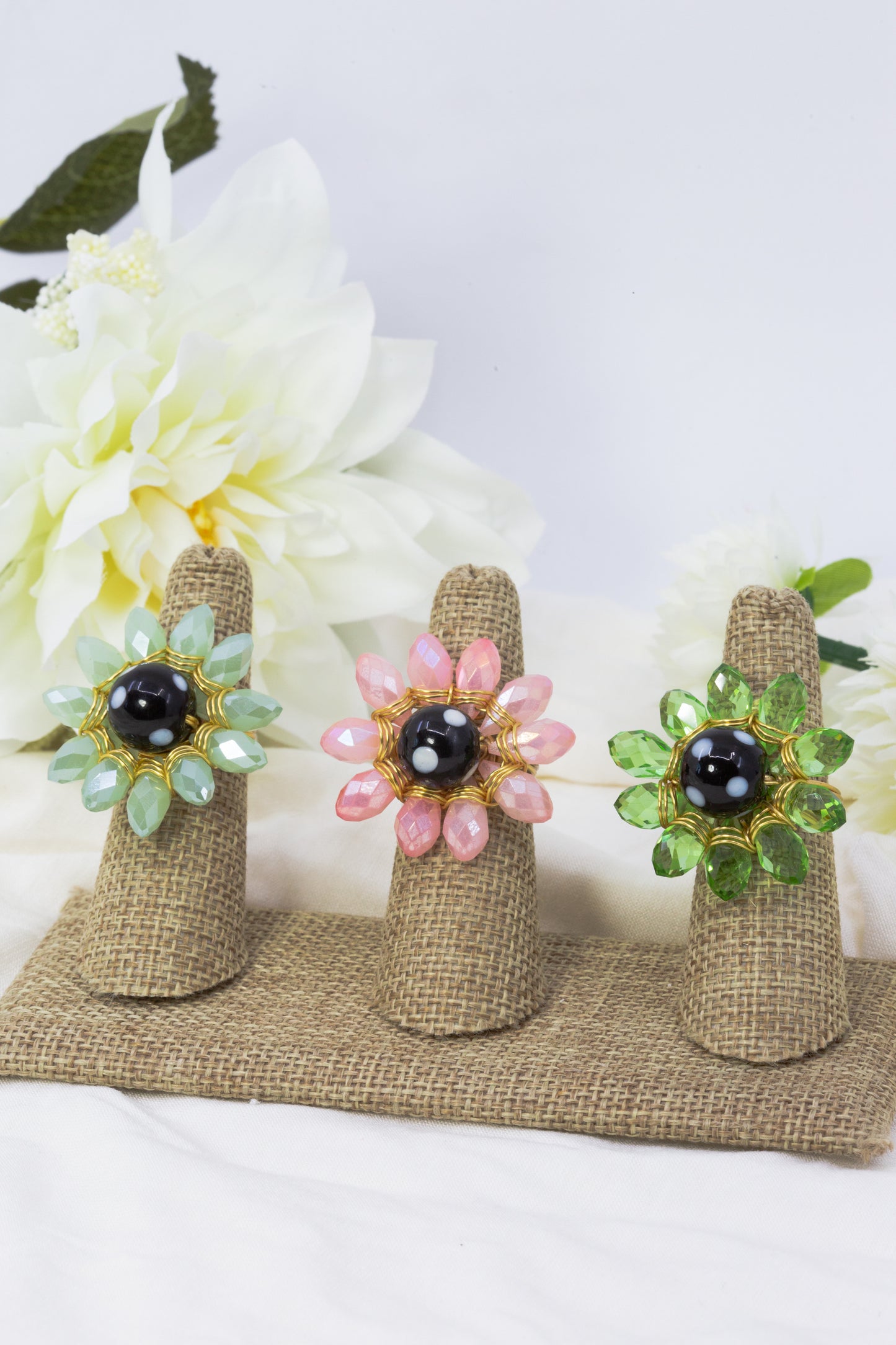 Aurora Ring – Evil Eye Flower Statement Ring