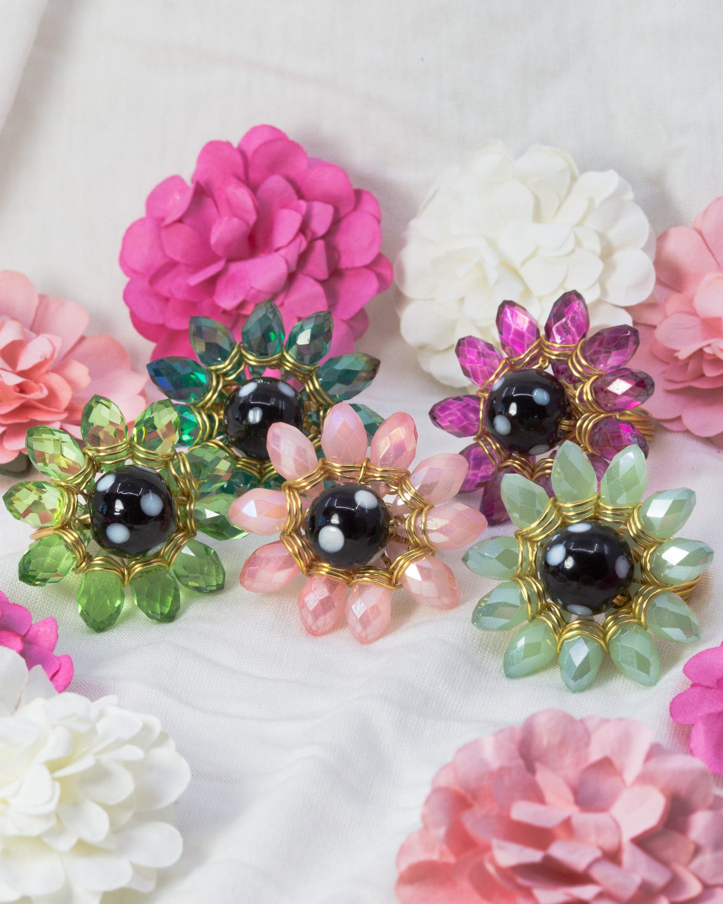 Aurora Ring – Evil Eye Flower Statement Ring