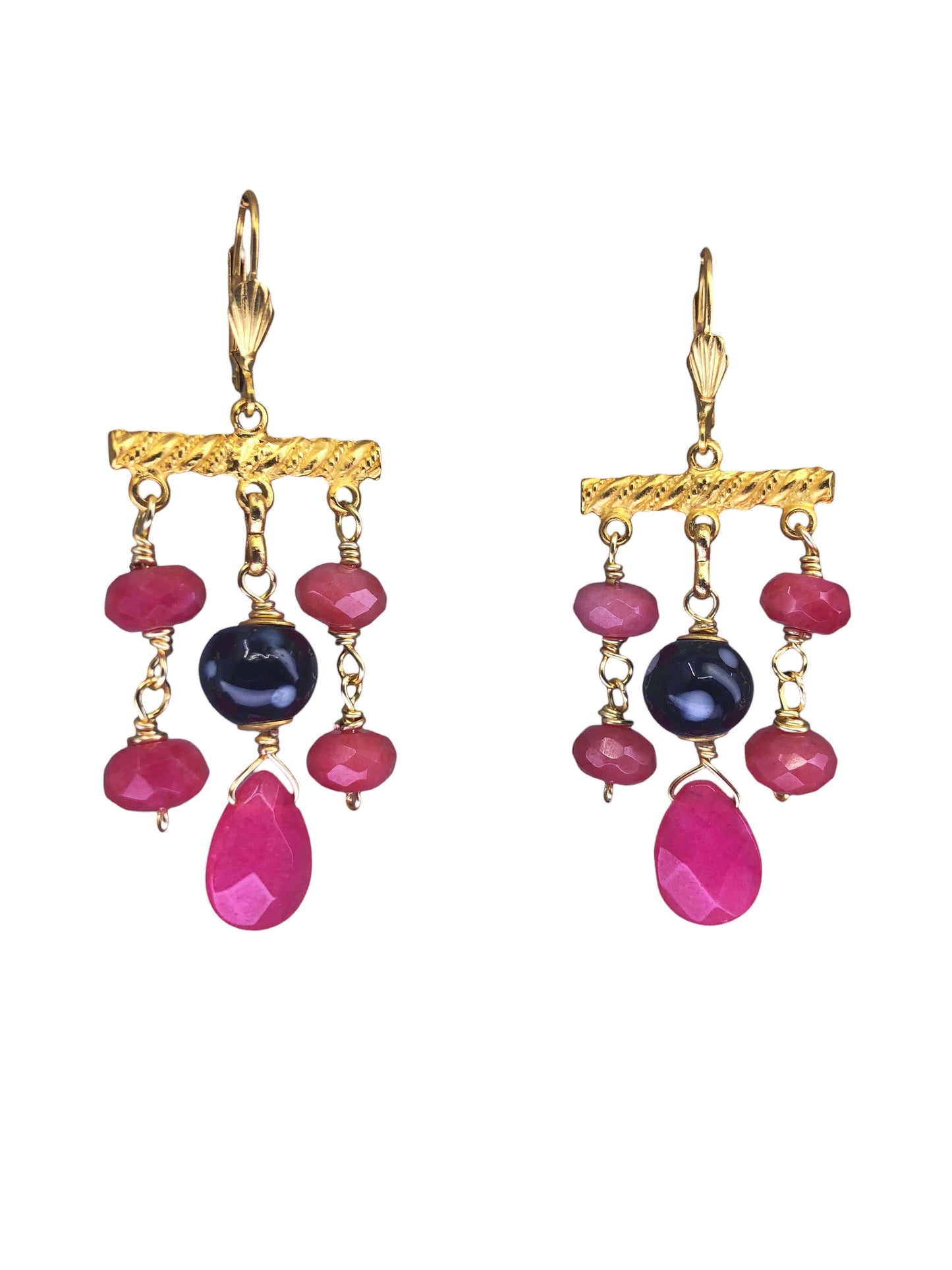 Odete Earrings - Ruby Drops Earrings