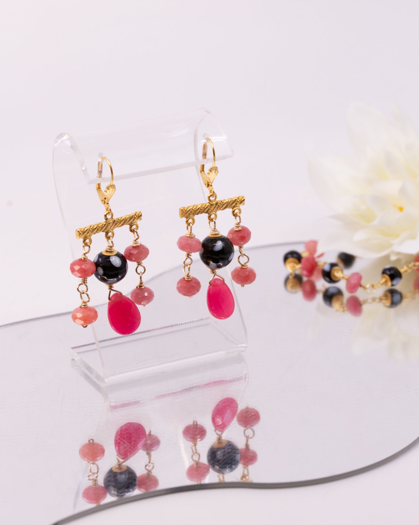 Odete Earrings - Ruby Drops Earrings