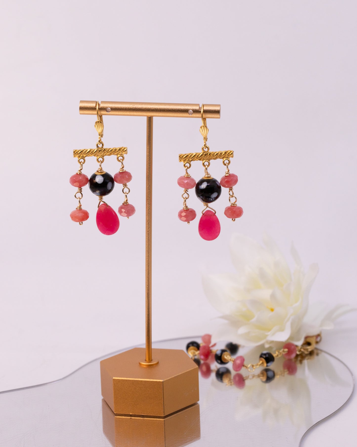 Odete Earrings - Ruby Drops Earrings