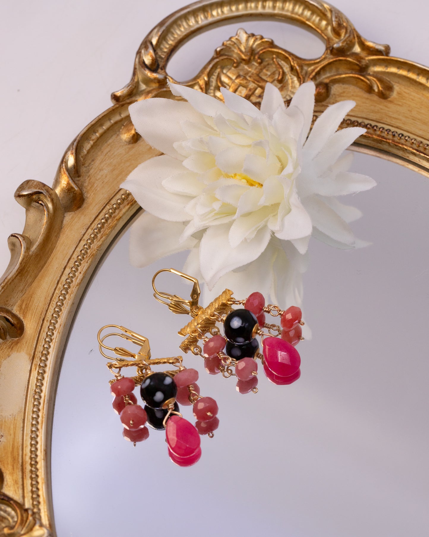 Odete Earrings - Ruby Drops Earrings