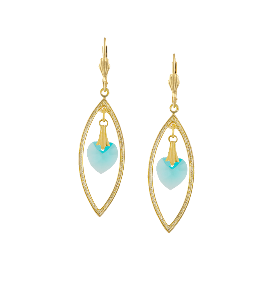 Drop earrings | Crystal drop earrings| Gold Plated Rings Earrings