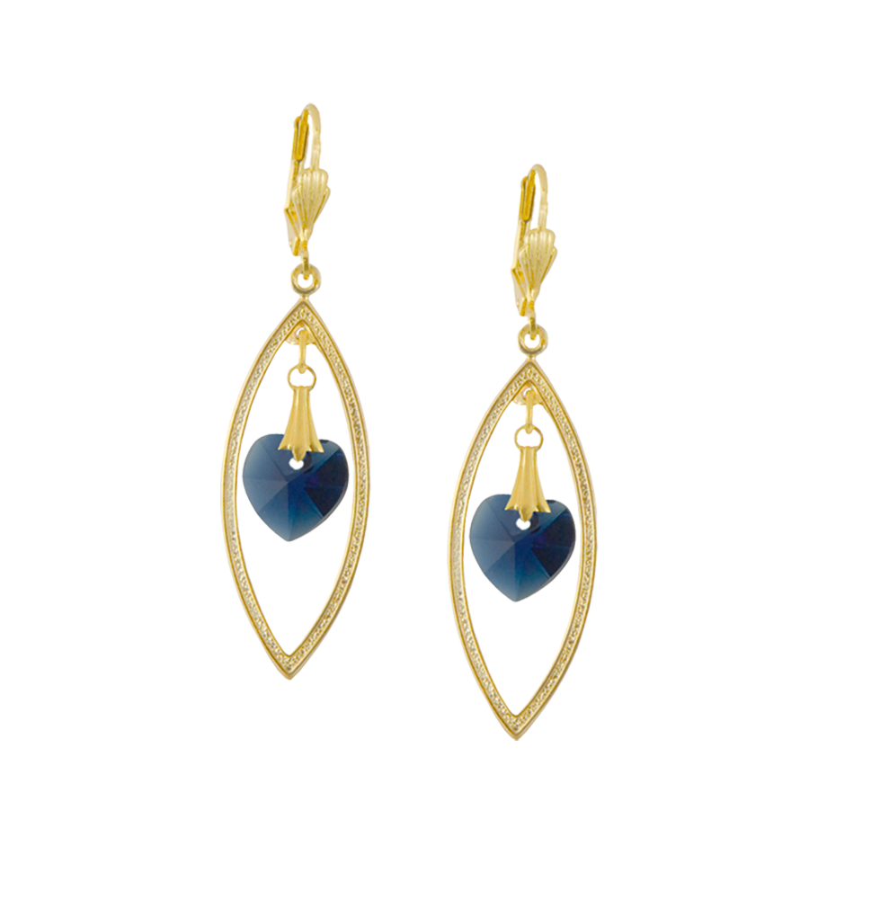 Drop earrings | Crystal drop earrings| Gold Plated Rings Earrings