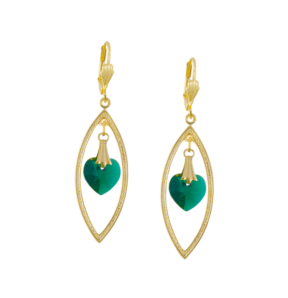 Drop earrings | Crystal drop earrings| Gold Plated Rings Earrings