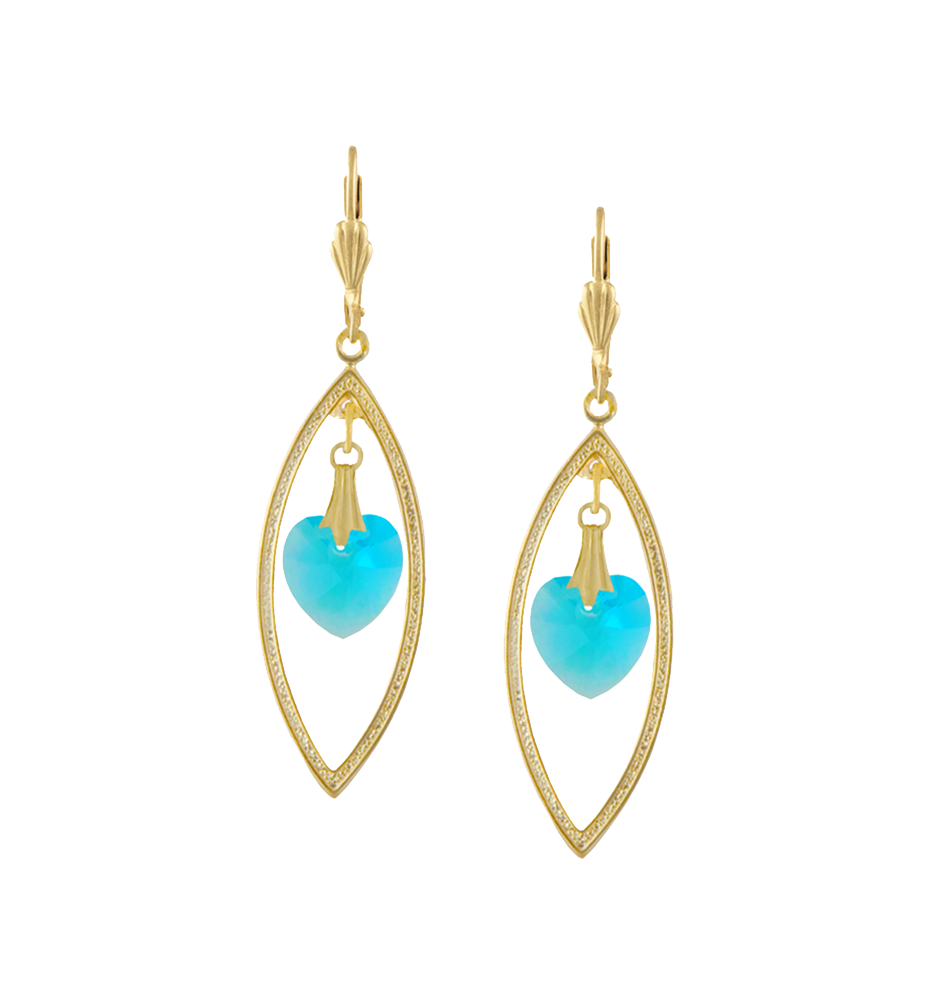 Drop earrings | Crystal drop earrings| Gold Plated Rings Earrings