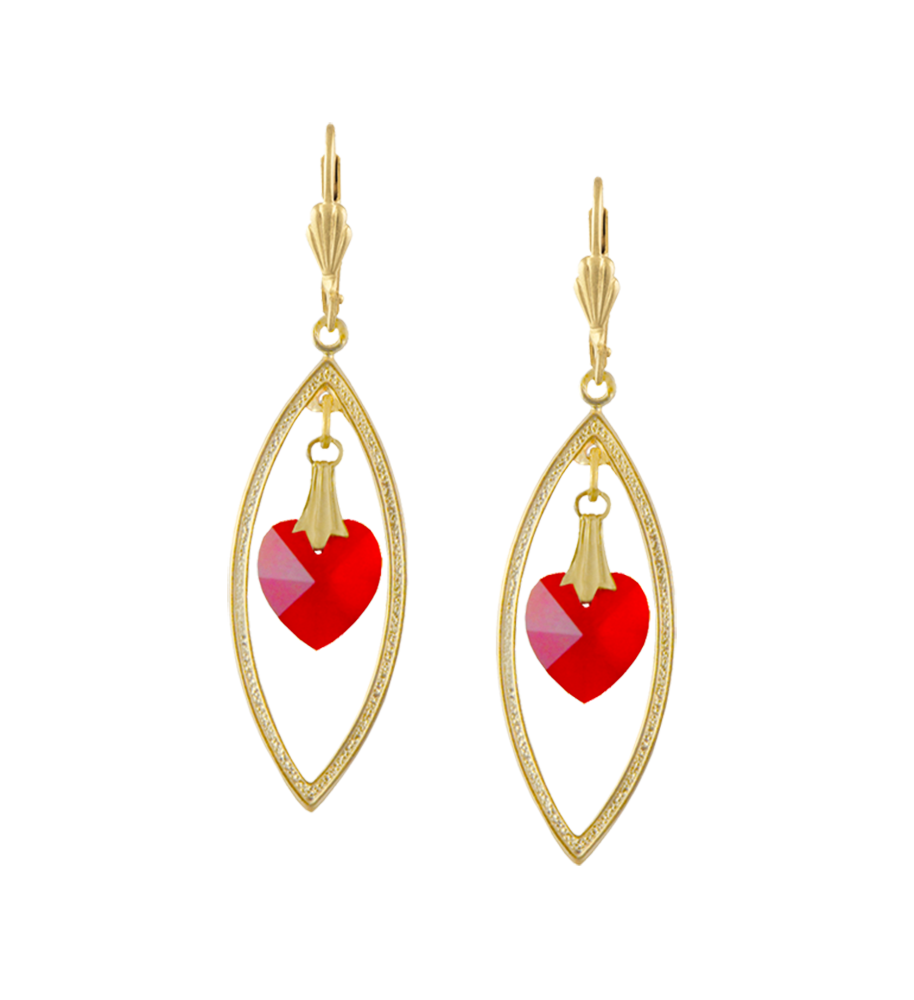 Drop earrings | Crystal drop earrings| Gold Plated Rings Earrings