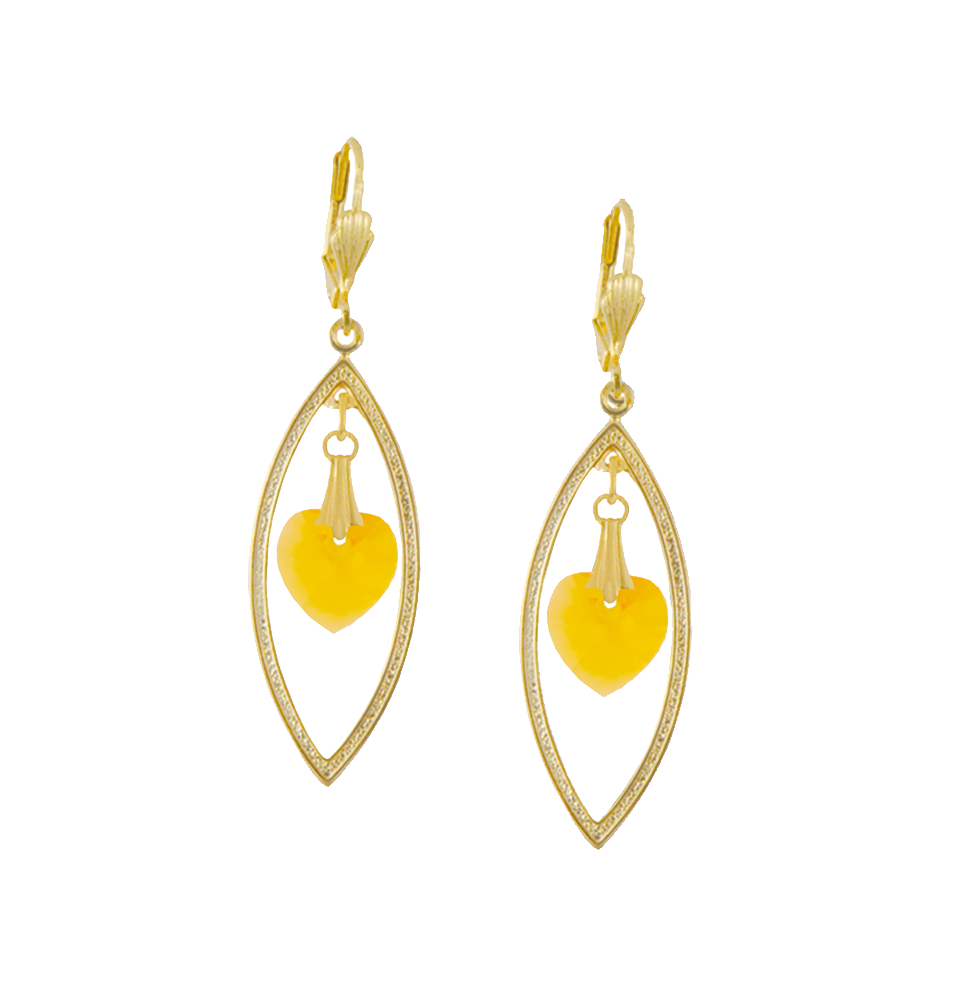 Heart of Gold Earrings - Alzerina Jewelry