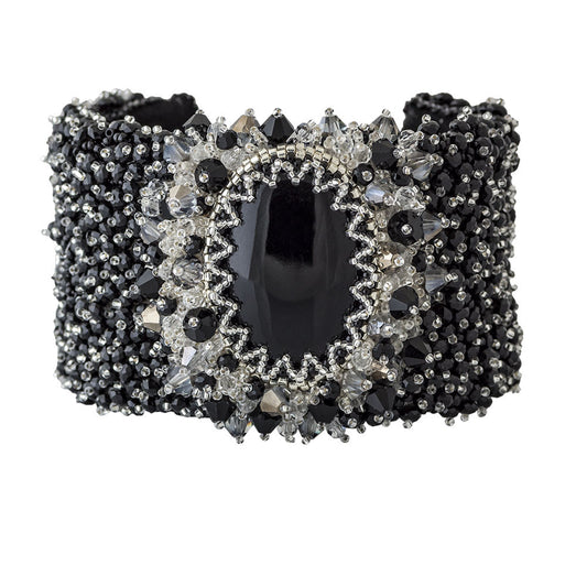 Jet Cuff - Alzerina Jewelry