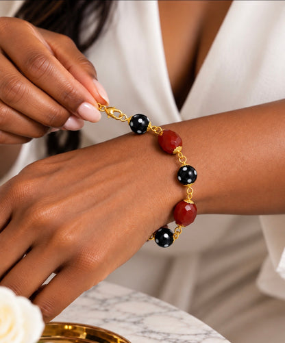 Sonha Bracelet – Handmade Conta Di Ojo Gold Plated Jewelry