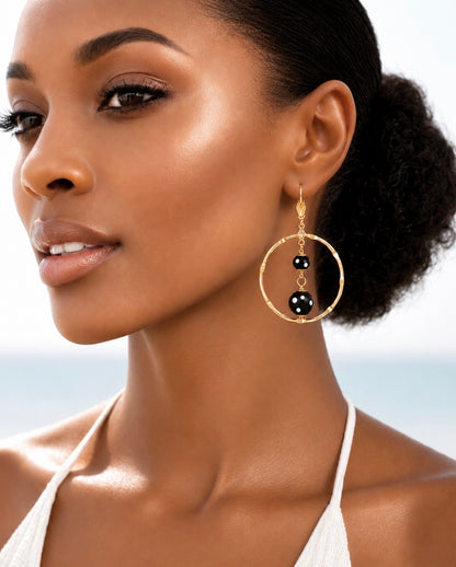 Creola Hoop Earrings – Conta Di Ojo Protection Jewelry Gold plated