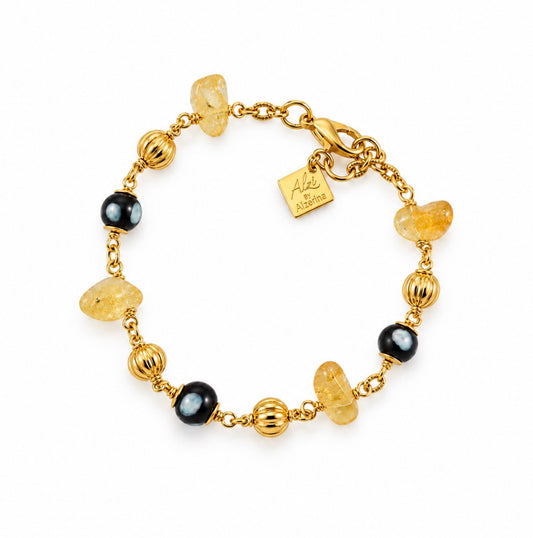 Sorte Bracelet – Gold-Plated Wire & Conta Di Ojo Jewelry