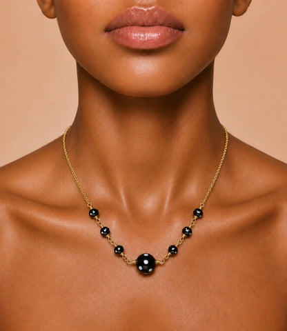 Maninha Necklace Conta Di Ojo Bead Necklace – Gold-Plated Jewelry Honoring Love & Memory