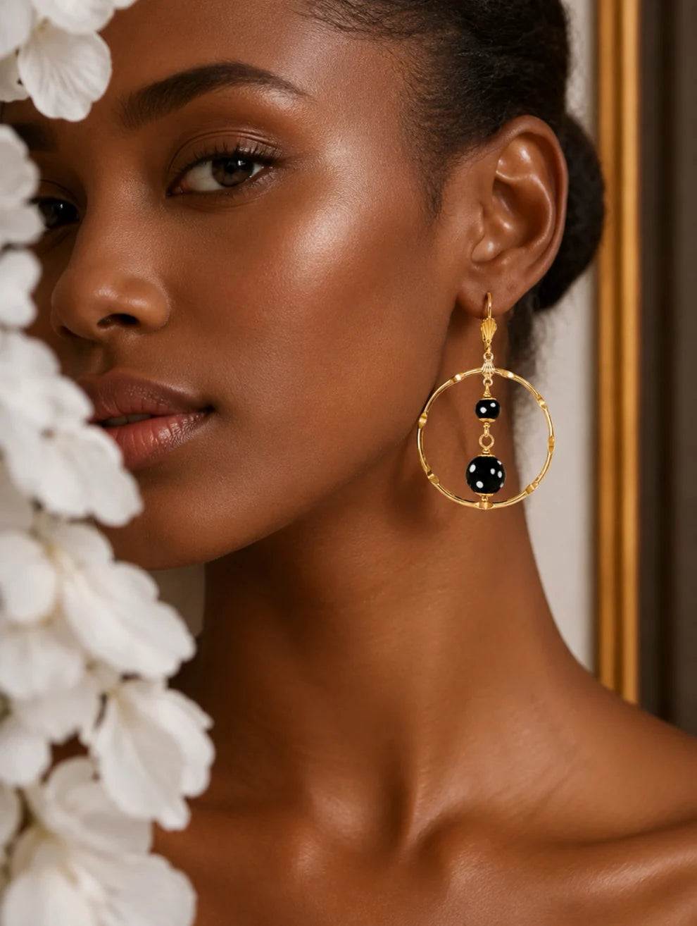 Creola Hoop Earrings – Conta Di Ojo Protection Jewelry Gold plated