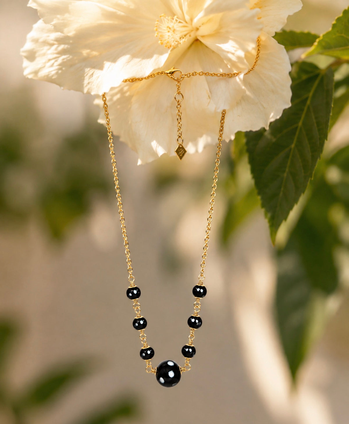 Maninha Necklace Conta Di Ojo Bead Necklace – Gold-Plated Jewelry Honoring Love & Memory