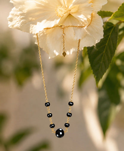 Maninha Necklace Conta Di Ojo Bead Necklace – Gold-Plated Jewelry Honoring Love & Memory