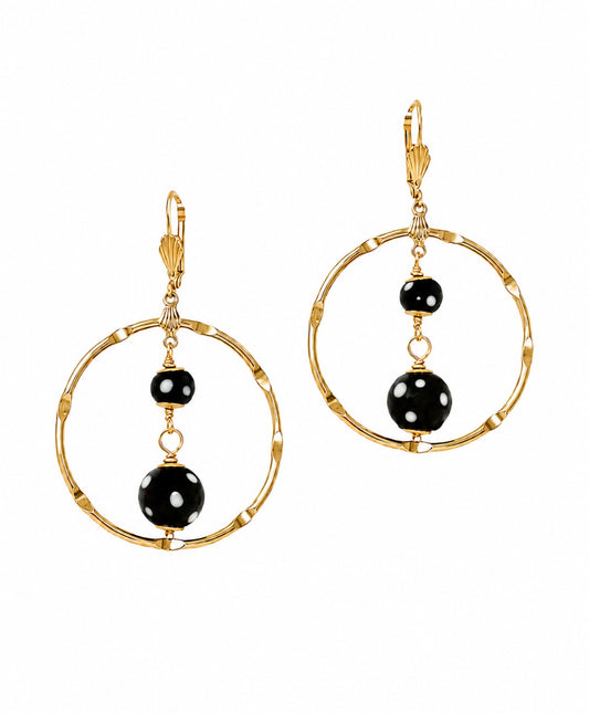 Creola Hoop Earrings – Conta Di Ojo Protection Jewelry Gold plated