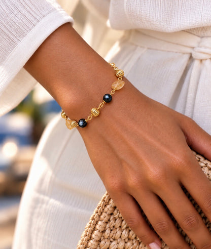 Sorte Bracelet – Gold-Plated Wire & Conta Di Ojo Jewelry