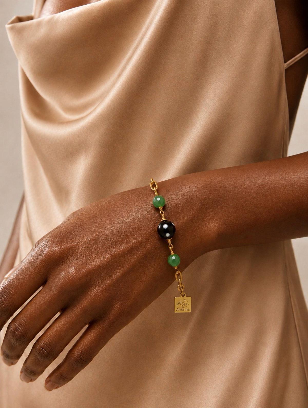 Poderosa Green Crystal Bracelet – Handmade Conta de Ojo Cabo Verde Jewelry