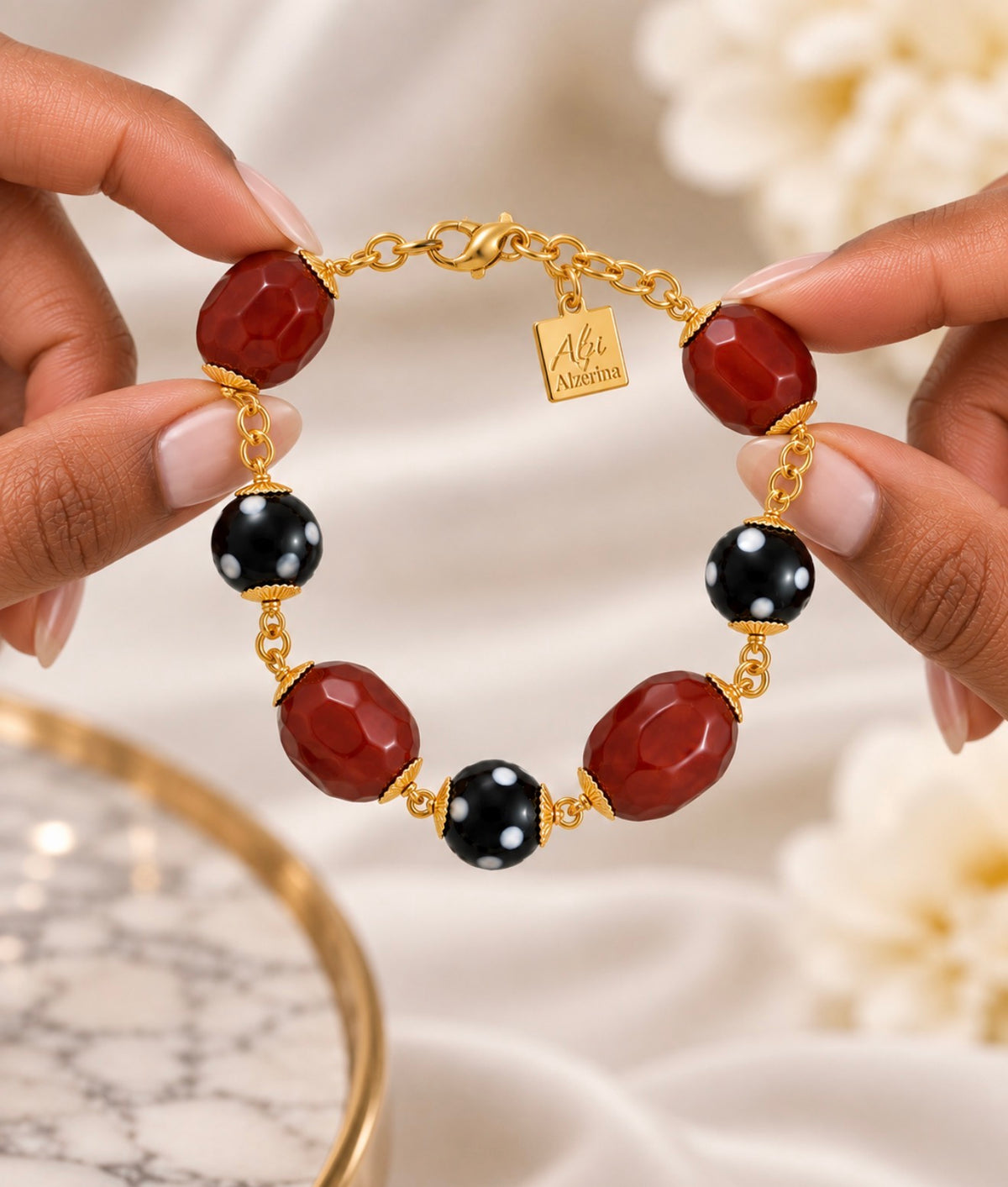 Sonha Bracelet – Handmade Conta Di Ojo Gold Plated Jewelry