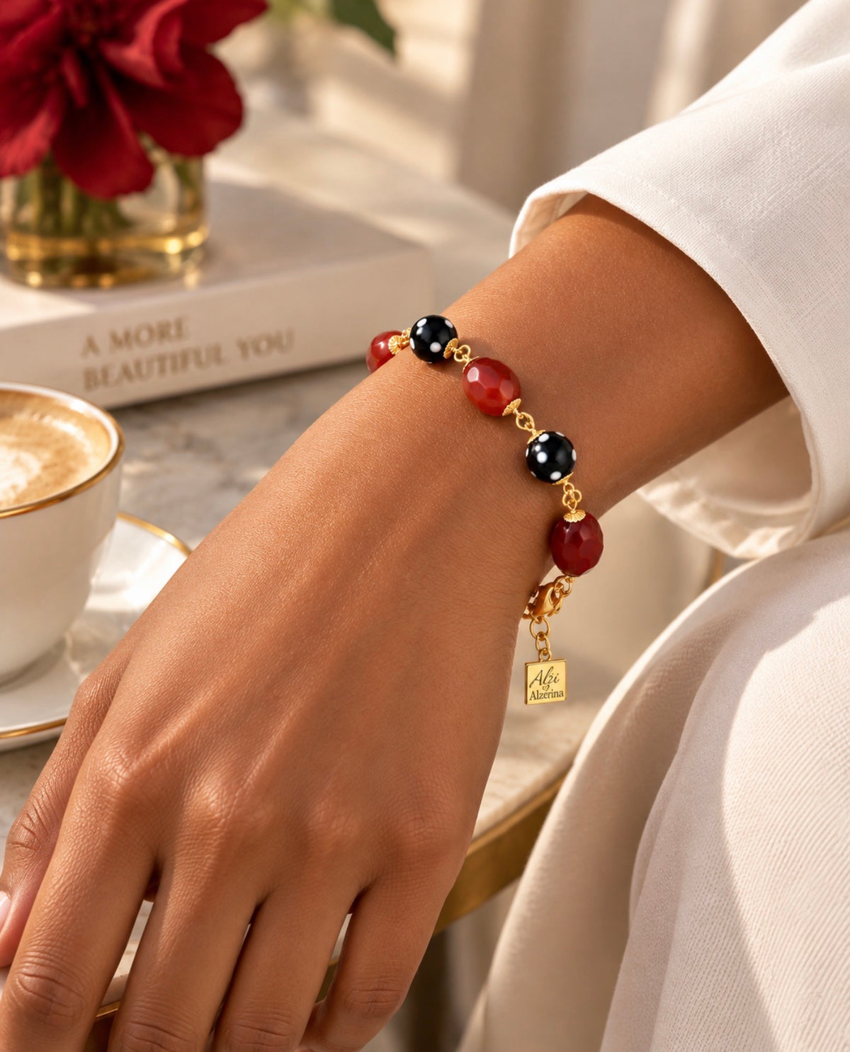 Sonha Bracelet – Handmade Conta Di Ojo Gold Plated Jewelry