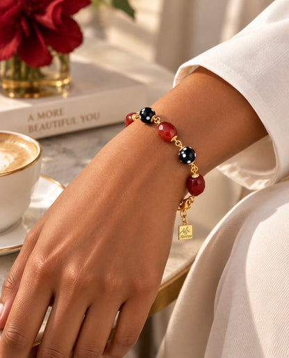 Sonha Bracelet – Handmade Conta Di Ojo Gold Plated Jewelry