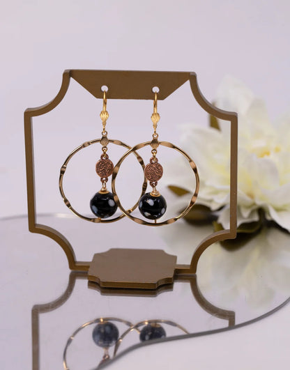 Adora Earrings – Gold Hoop Evil Eye Earrings