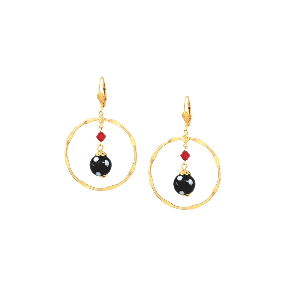 Gold-Plated Crystal Drop Earrings ｜Adore Earrings