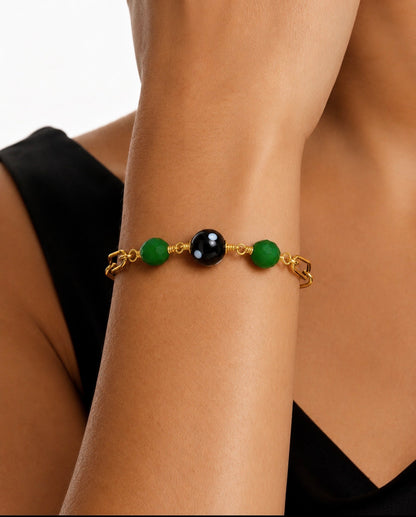Poderosa Green Crystal Bracelet – Handmade Conta de Ojo Cabo Verde Jewelry