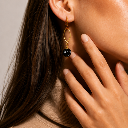 Classicos Earrings – Gold Evil Eye Studs for Protection