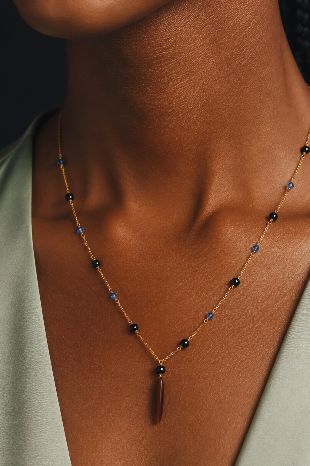 Neta Necklace – Delicate Beaded Evil Eye Protection Necklace