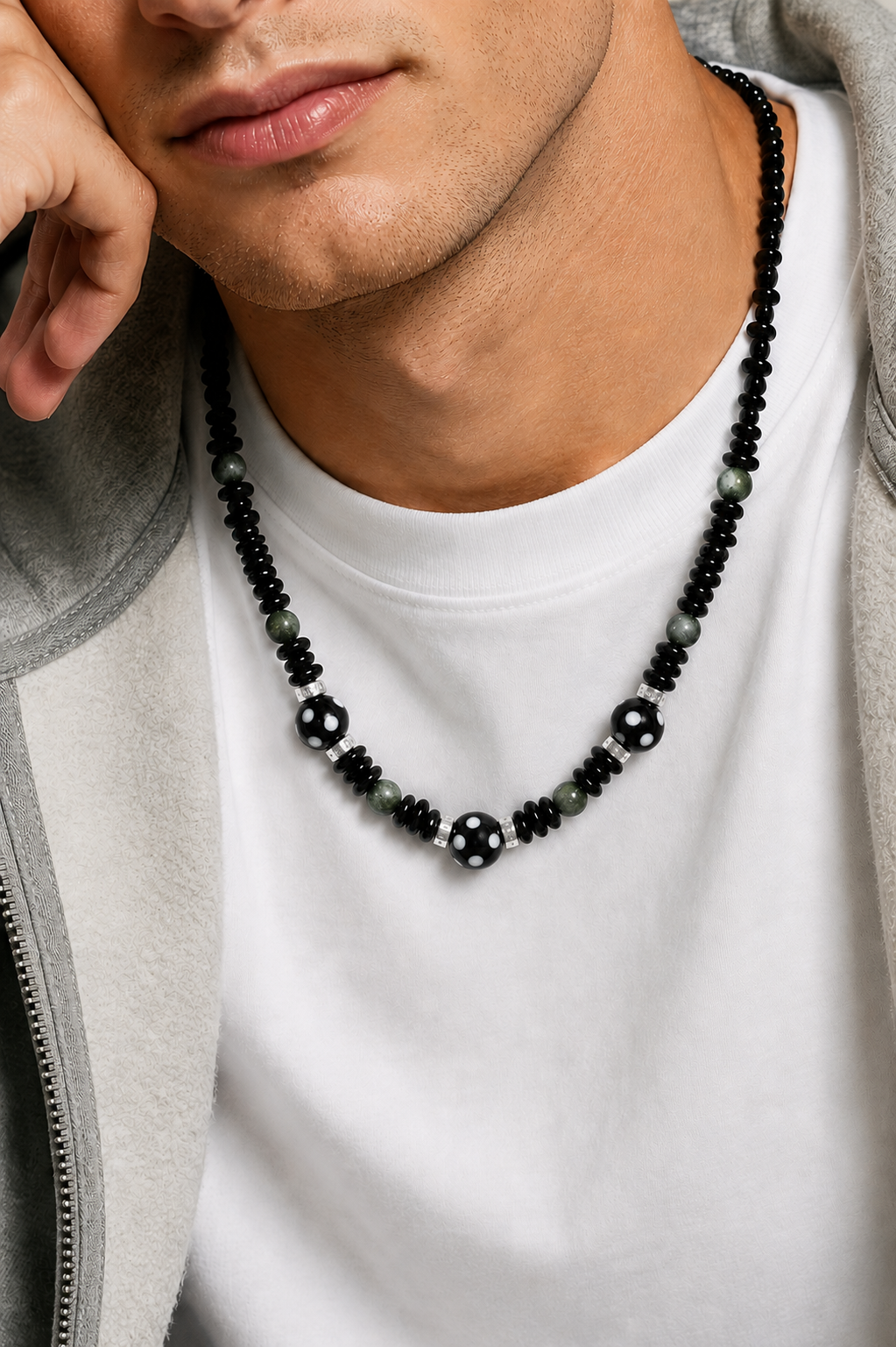 Adarlino Necklace – Black & Jade Unisex Necklace