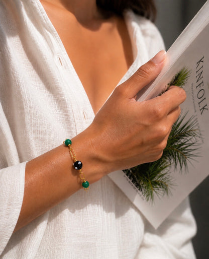 Poderosa Green Crystal Bracelet – Handmade Conta de Ojo Cabo Verde Jewelry