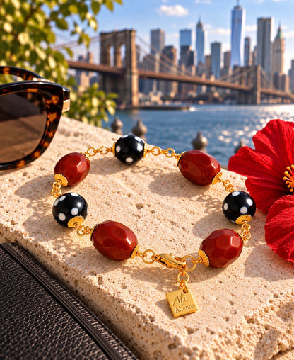 Sonha Bracelet – Handmade Conta Di Ojo Gold Plated Jewelry