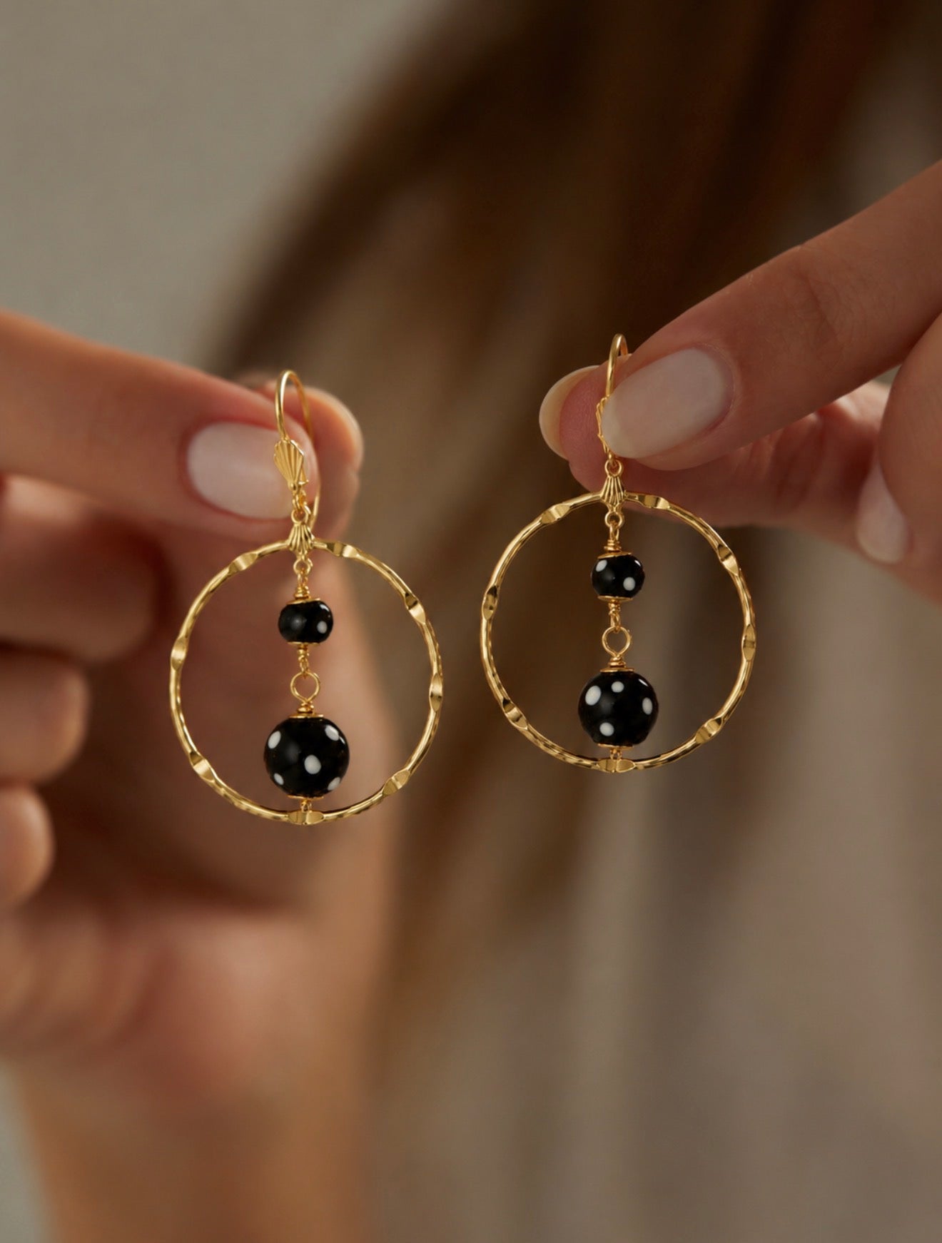 Creola Hoop Earrings – Conta Di Ojo Protection Jewelry Gold plated