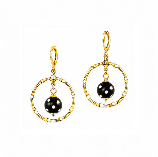 Fofa Conta Di Ojo Gold Hoop Earrings – Cabo Verde Inspired Protection Jewelry