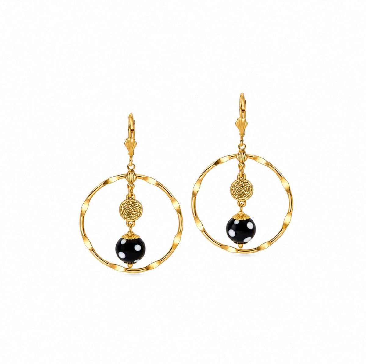 Adora Earrings – Gold Hoop Evil Eye Earrings