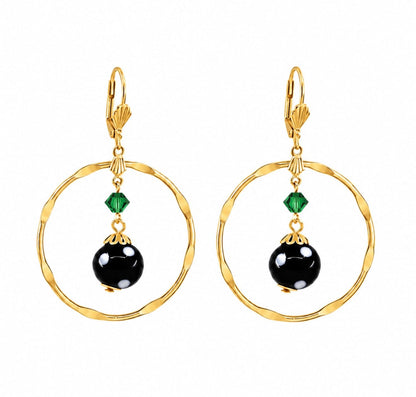 Adore Earrings – Gold-Plated Crystal Drop Earrings