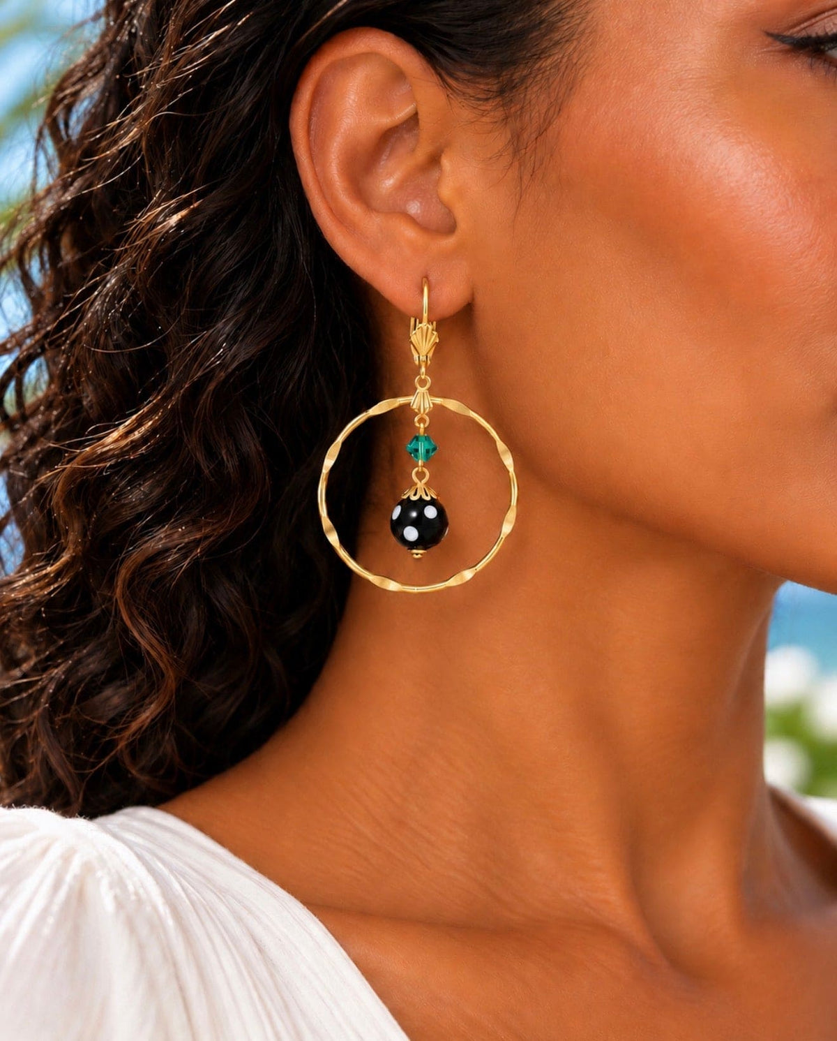 Adore Earrings – Gold-Plated Crystal Drop Earrings