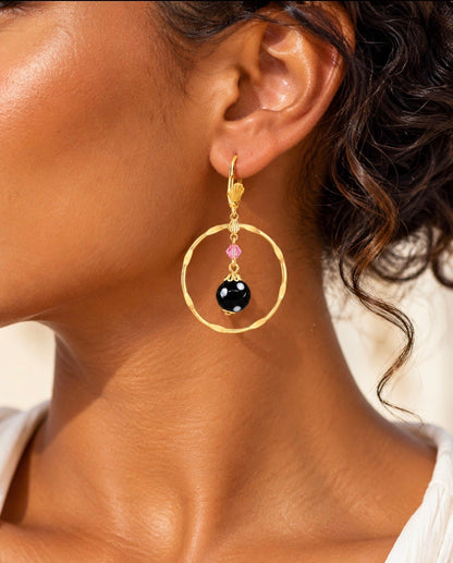 Adore Earrings – Gold-Plated Crystal Drop Earrings