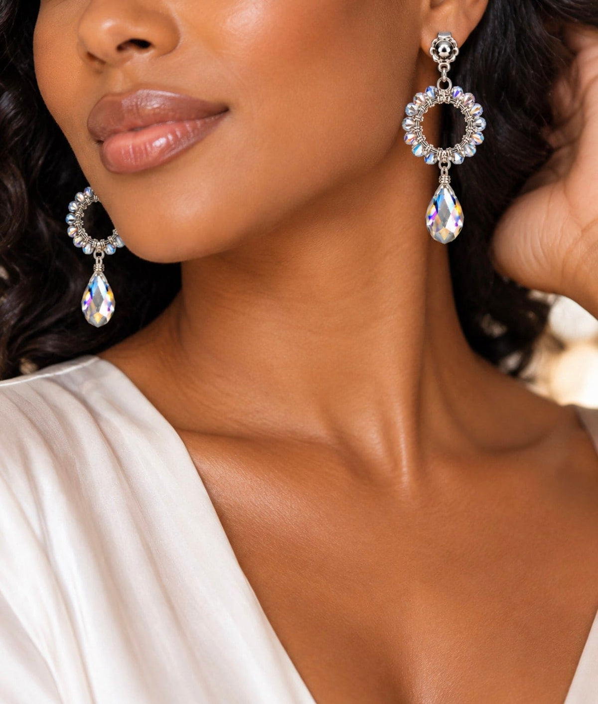 Praia Earrings | Crystal Statement Earrings – Queen Collection