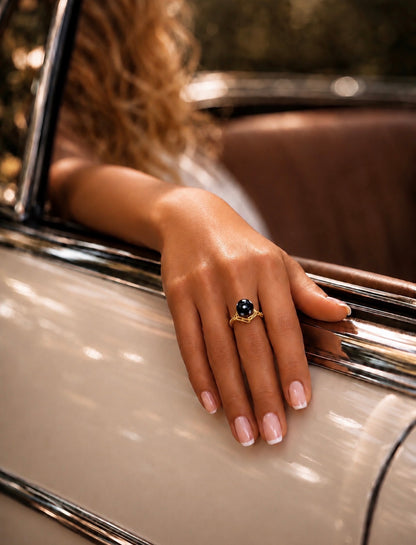 Sentimento Ring – Conta di Ojo Positive Energy Bead | Handmade Cabo Verde Jewelry