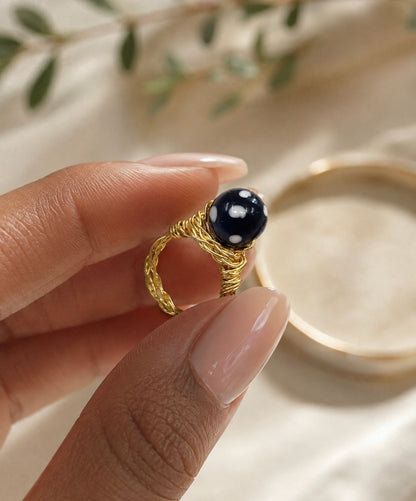 Sentimento Ring – Conta di Ojo Positive Energy Bead | Handmade Cabo Verde Jewelry