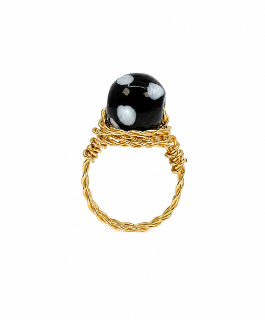 Sentimento Ring – Conta di Ojo Positive Energy Bead | Handmade Cabo Verde Jewelry