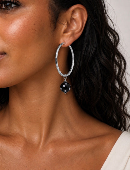 Anilda Hoop Earrings – Conta di Ojo Beads | Handmade Cabo Verde Jewelry