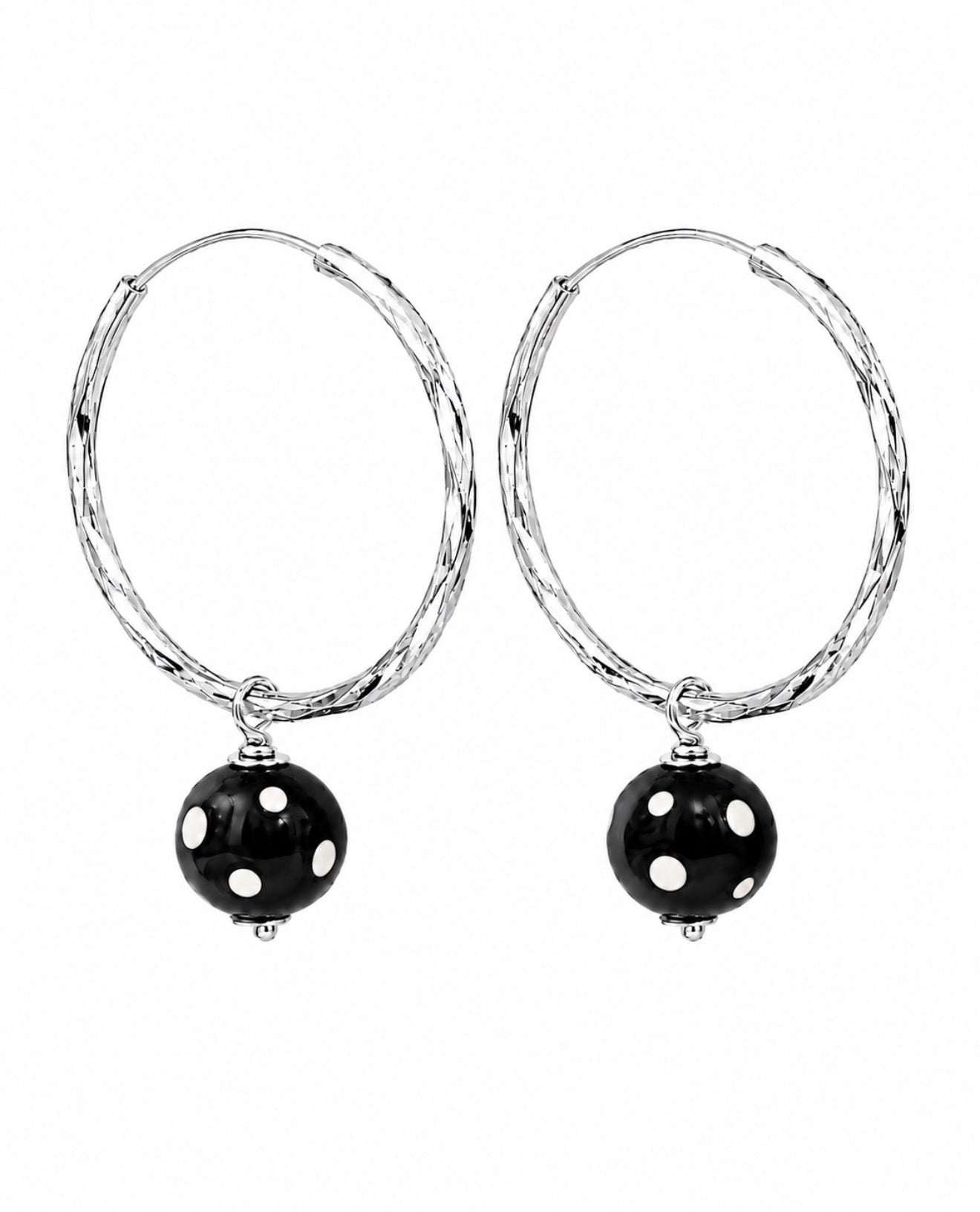 Anilda Hoop Earrings – Conta di Ojo Beads | Handmade Cabo Verde Jewelry