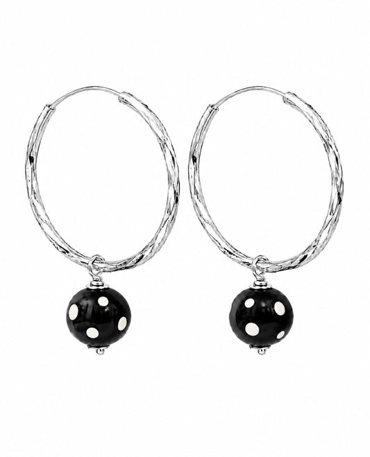 Anilda Hoop Earrings – Conta di Ojo Beads | Handmade Cabo Verde Jewelry