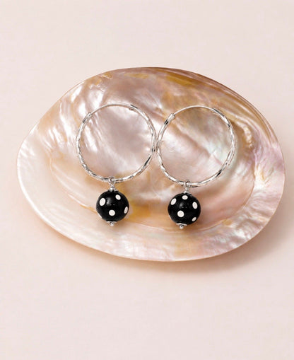 Anilda Hoop Earrings – Conta di Ojo Beads | Handmade Cabo Verde Jewelry