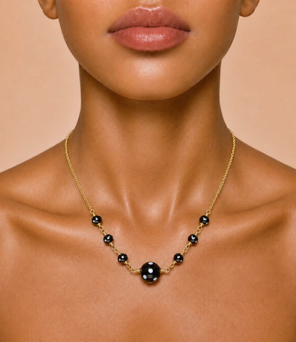 Maninha Necklace Conta Di Ojo Bead Necklace – Gold-Plated Jewelry Honoring Love & Memory